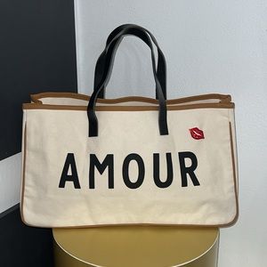 Authentic Santa Barbara Design Studio Signature Amour canvas tote bag purse